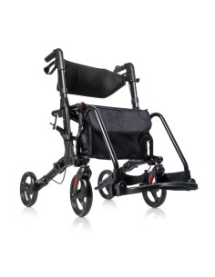 Andador de aluminio plegable 2 en 1 con reposapiés |...