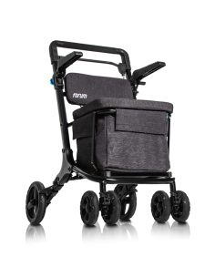 Andador y carro de la compra con doble cesta y...