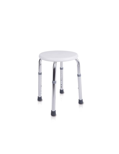 Taburete de ducha redondo | Regulable en altura...
