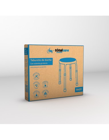 Taburete de ducha giratorio | Regulable en...