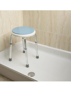 Taburete de ducha giratorio | Regulable en altura |... 2