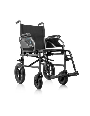 Silla de ruedas de acero plegable de empuje...