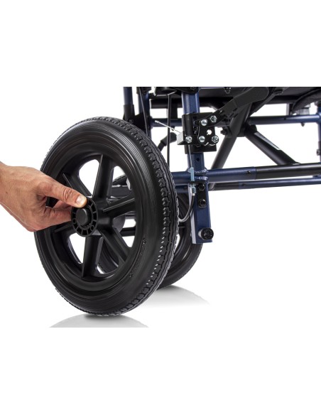 Silla de ruedas de aluminio plegable de empuje asistido | Saby-30 Plus Totalcare