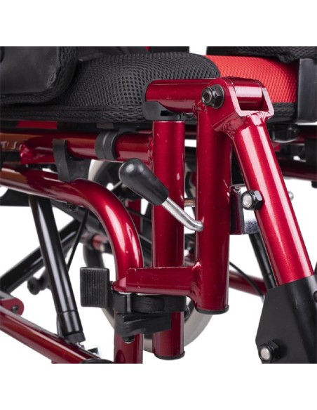 Silla de ruedas infantil reclinable y basculante de aluminio | Azul o Roja | Balance Infantil Totalcare