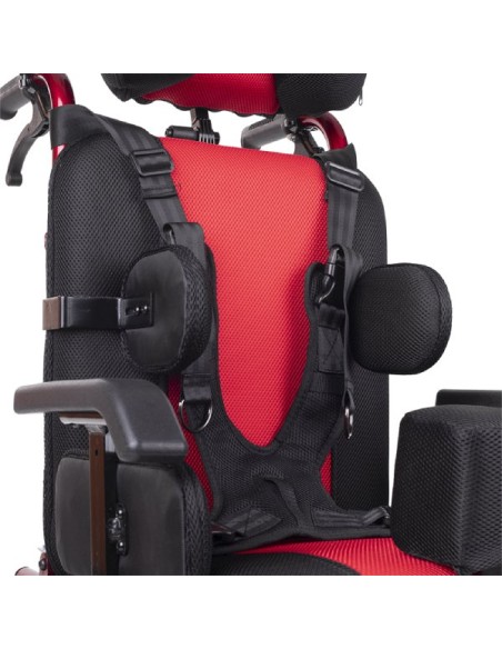 Silla de ruedas infantil reclinable y basculante de aluminio | Azul o Roja | Balance Infantil Totalcare