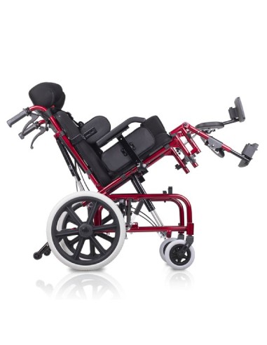 Silla de ruedas infantil reclinable y...