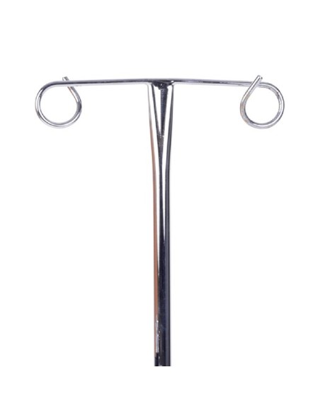 Soporte porta suero y porta gotero | para sillas de ruedas manuales