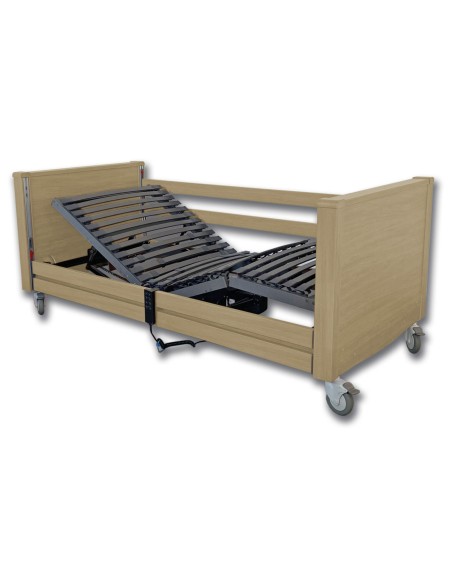 Cama articulada eléctrica con carro elevador premium | Integra en madera | Vega Lamalit | Varios colores