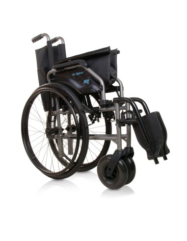 Silla de ruedas de acero plegable...