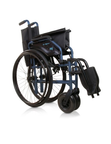 Silla de ruedas de acero plegable...