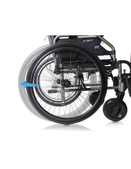 Silla de ruedas de acero plegable autopropulsable | Saby-21 Plus Totalcare
