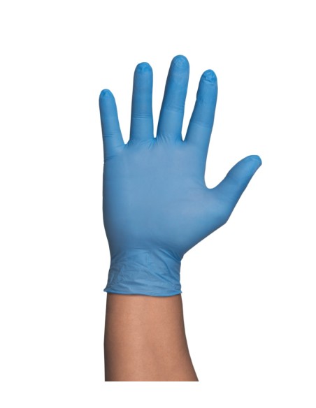 Guantes de nitrilo suave sin polvo desechable | Azul Caja de 100 unidades | G.Touch Azul 3,5 Gr