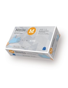 Guantes de nitrilo suave sin polvo desechable | Azul Caja... 2