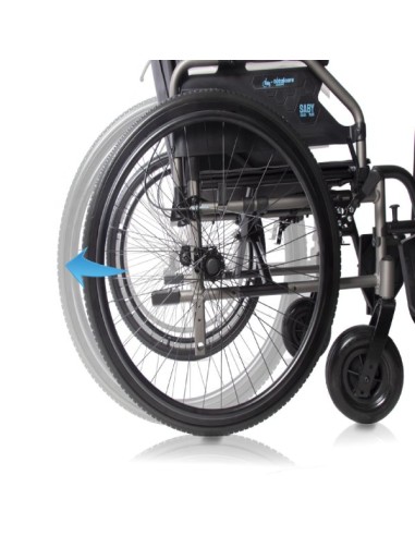 Silla de ruedas de aluminio plegable...