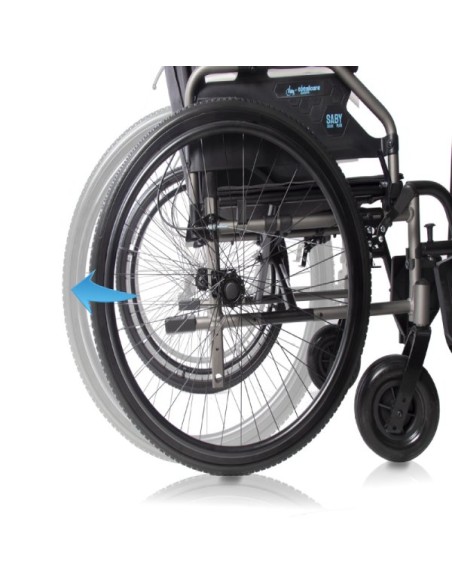 Silla de ruedas de aluminio plegable autopropulsable | Saby-31 Plus Totalcare