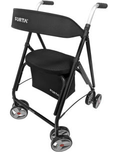 Andador de aluminio plegable y regulable con cesta,...