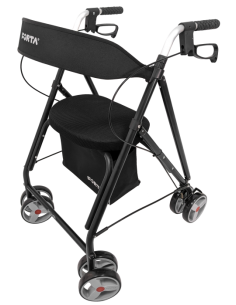 Andador de aluminio plegable con cesta, asiento y... 2