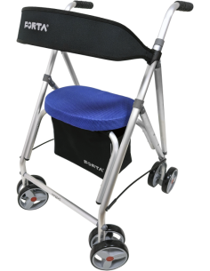 Andador de aluminio plegable y regulable | con cesta,...