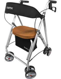 Andador de aluminio plegable y regulable | con cesta,... 2