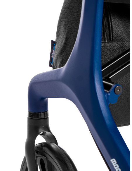 Andador Premium de aluminio ultraligero plegable y regulable, respaldo y asiento | Magnum Pro | Blanco o Azul