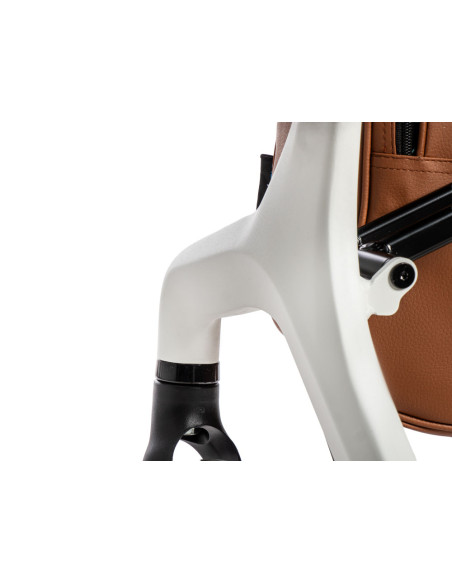 Andador Premium de aluminio ultraligero plegable y regulable, respaldo y asiento | Magnum Pro | Blanco o Azul