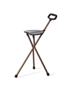 Bastón con asiento de 3 patas