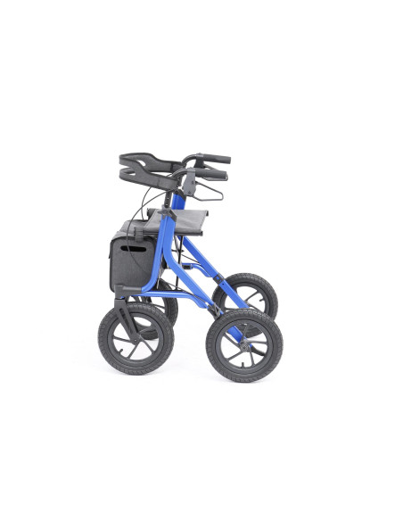 Rollator todoterreno de ruedas neumáticas con frenos en maneta | Mieres Cymam
