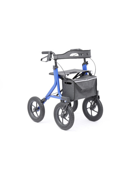 Rollator todoterreno de ruedas neumáticas con frenos en maneta | Mieres Cymam