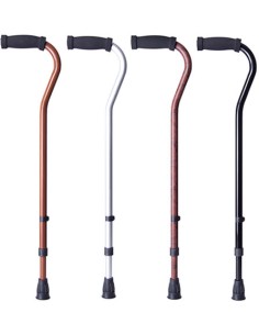 Bastón/Muletilla de paseo regulable en altura con puño de gomaespuma colores madera o sapeli