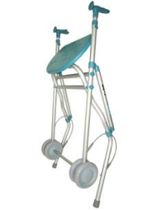 Andador de aluminio plegable y regulable con asiento... 2