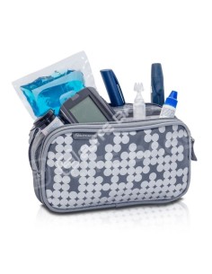 Bolsa-estuche isotérmico para diabético plateado